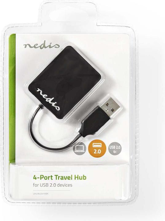 Produktbild Nedis Via USB Hub 4 Ports USB 2.0 (USB-A, 4 Ports)
