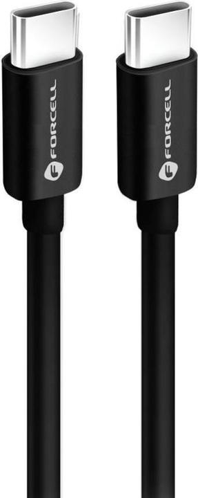 Produktbild Forcell Cable F-ENERGY C338 cable Type C to Type C PD QC4.0 3A 60W 0,5 m black (0.50 m, 60 W)