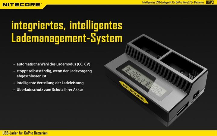 Productafbeelding Nitecore USB-Ladegerät UGP3 für GoPro HERO3/3+ Akk (Held 3)