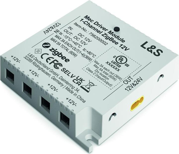 L&S Modulo di controllo a 1 canale Mec Driver 12 / 24 V Funk/ZigBee