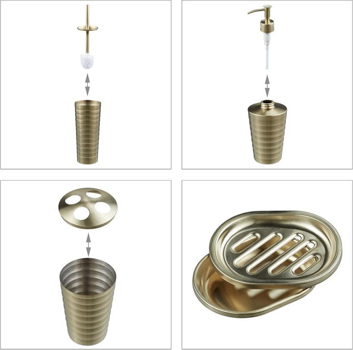 Actual product image Relaxdays Bathroom-accessory set