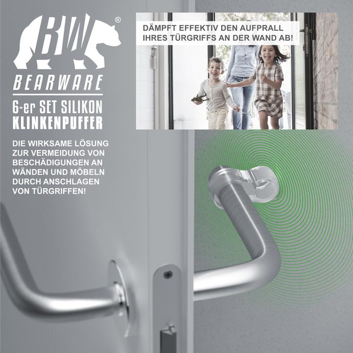 Produktbild Bearware Türklinkenpuffer (6 Stück, 4.5 x 2.5 x 1.5 cm)
