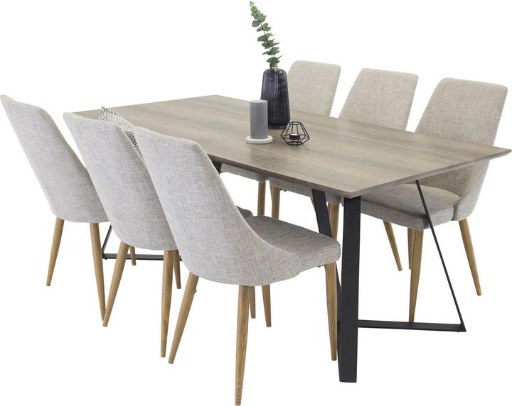 Produktbild Ebuy24 Essgruppe Marina 14 (7-teilig) (90 x 90 x 75 cm)