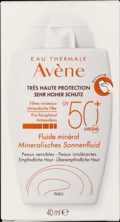 Actual product image Avène Sun Fluid Mineral SPF50+ (Suntan cream, SPF 50+, 40 ml, 71 g)