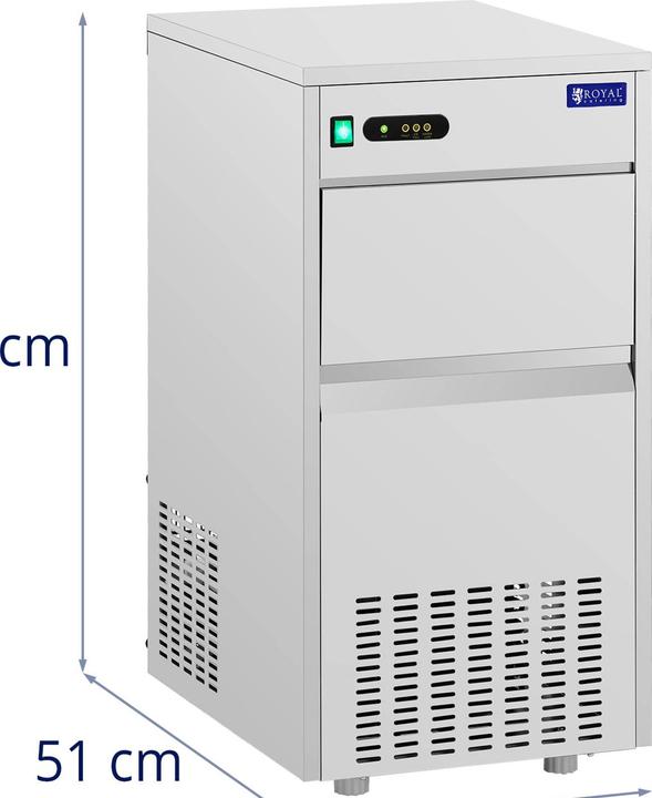 Produktbild Royal Catering Gastro Eiswürfelmaschine Eiswürfelbereiter Icecubemaker 30kg/24h Edelstahl (EU-Stecker)