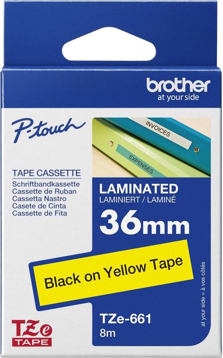 Produktbild Brother Tze-661 (3.60 cm, Gelb, Schwarz)
