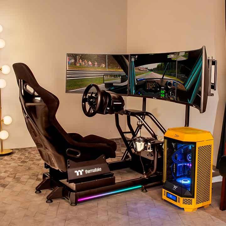 Productafbeelding Thermaltake Monitorhouder voor Racing Cockpit Zwart detailhandel