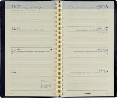 Produktbild Brepols Agenda Interplan Maverick 23 AB-802-01 schwarz, 1W/2S, 9x16cm (9 x 16 cm, Deutsch, Englisch, Französisch, Italienisch, Niederländisch)