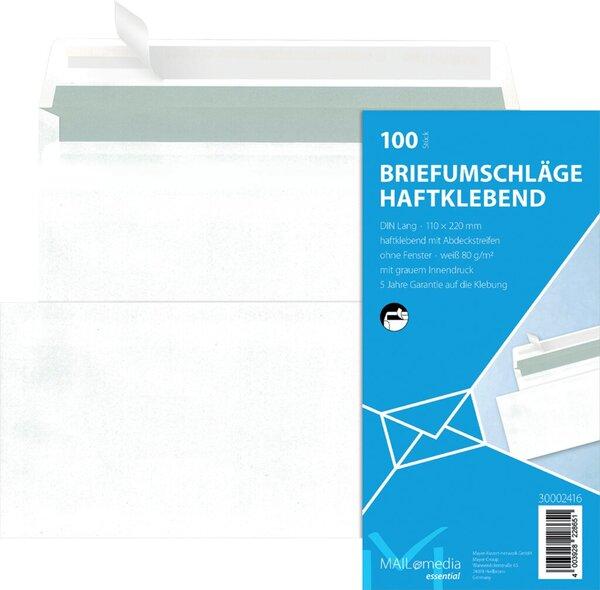 Produktbild Elepa Briefumschlag, DIN Lang, weiss, Offset, 80 gr/qm, Kleinpackung mit 100 Stück (DL, 100 x)