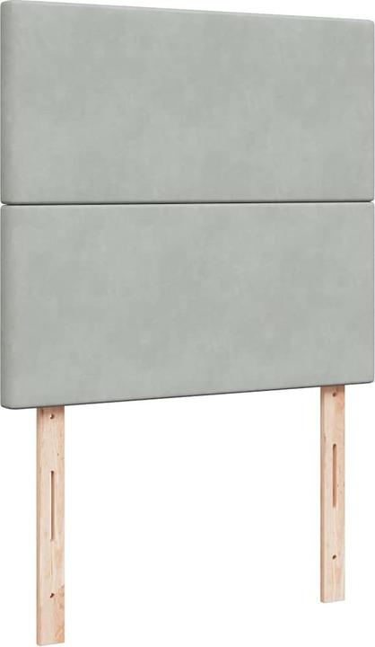 Image du produit VidaXL Ottoman-lit avec matelas Gris clair 160x200 cm velours (160 x 200 cm)
