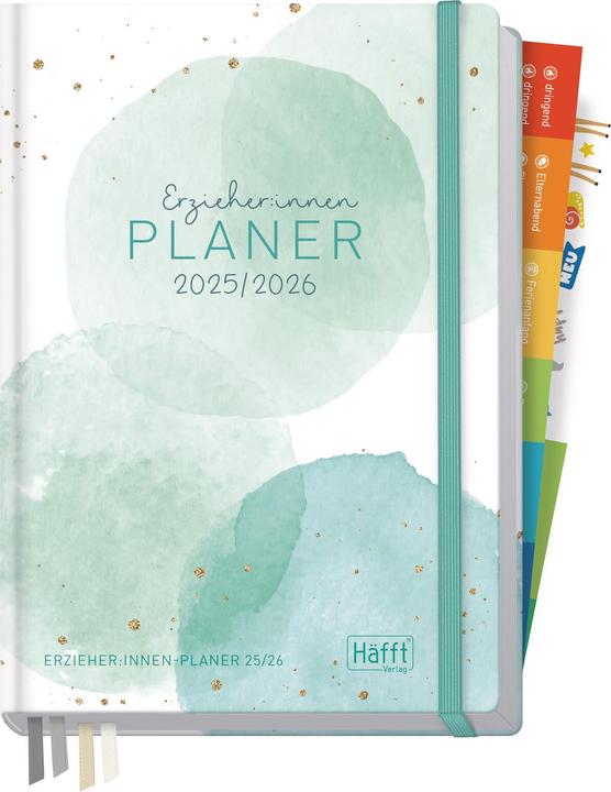Erzieher-Planer A5+ 'Watercolor Dots' 2025/2026 (A5, Tedesco)