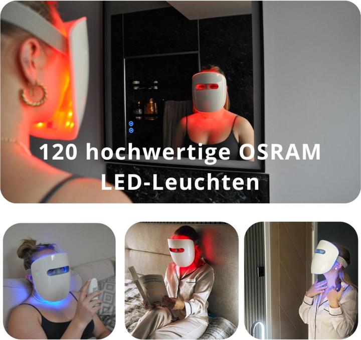 Actual product image TensCare - Glomask Klinisch Bewezen Blauw, Rood en Nabij Infrarood Lichttherapie voor een Jeugdige Uitstralin