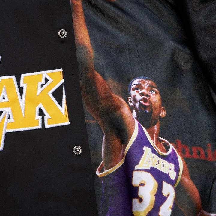 Image du produit Mitchell & Ness M&N Lightweight Satin Veste - Los Angeles Lakers M. Johnson (XL)