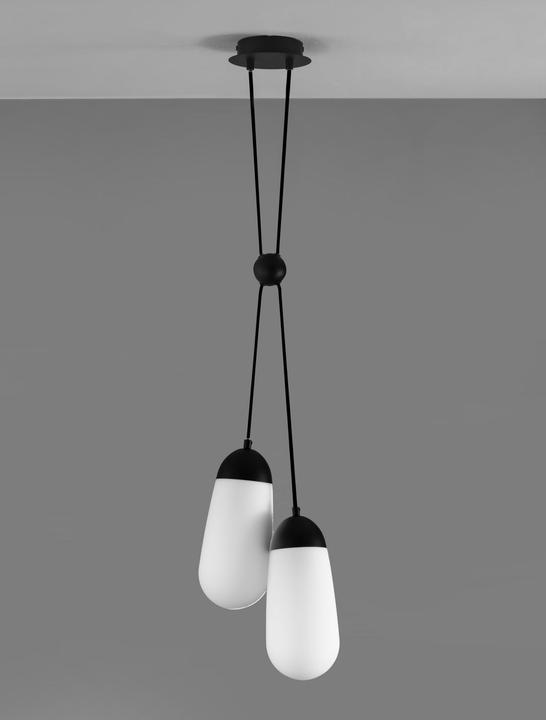Actual product image Nova Luce BLAKY pendant light E14 2-fold black 150x25,2cm dimmable 9092825 (E14)