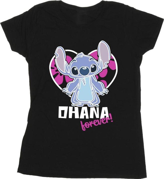 Disney Lilo And Stitch Ohana Forever Heart TShirt (M)