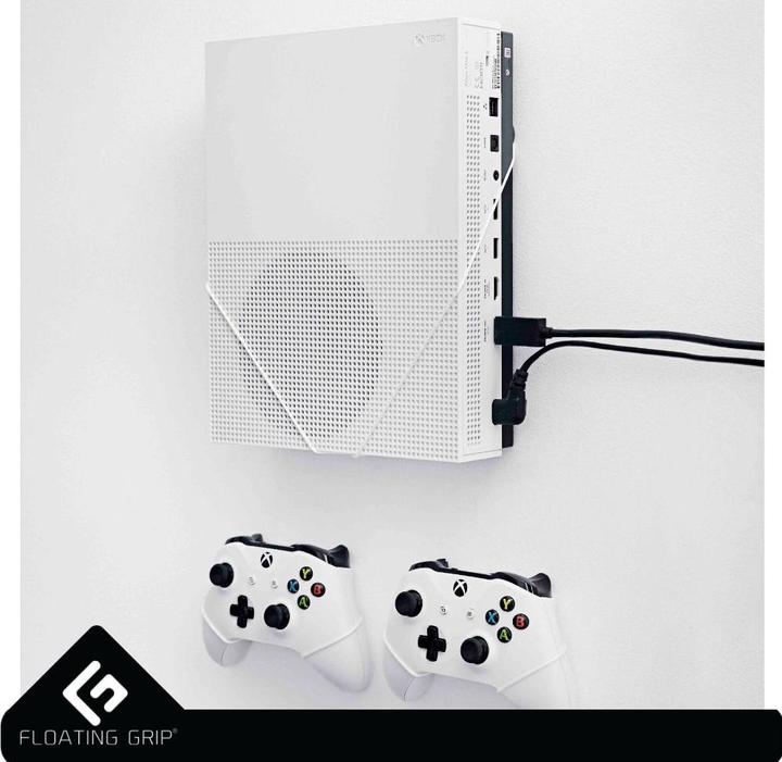 Actual product image Floating Grip Floating Grips Xbox One S and Controller Wall Mounts - Bundle (White) (Xbox One S)