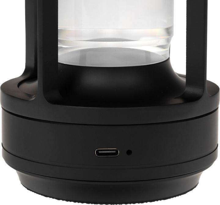 Actual product image Cocon USB-Tischleuchte Laterne, Schwarz, Dimmbar: nicht dimmbar