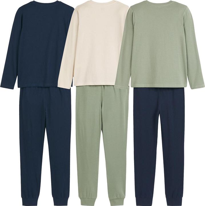 Actual product image La Redoute Collections 3-pack pyjamas with message print and mountain motif (140)