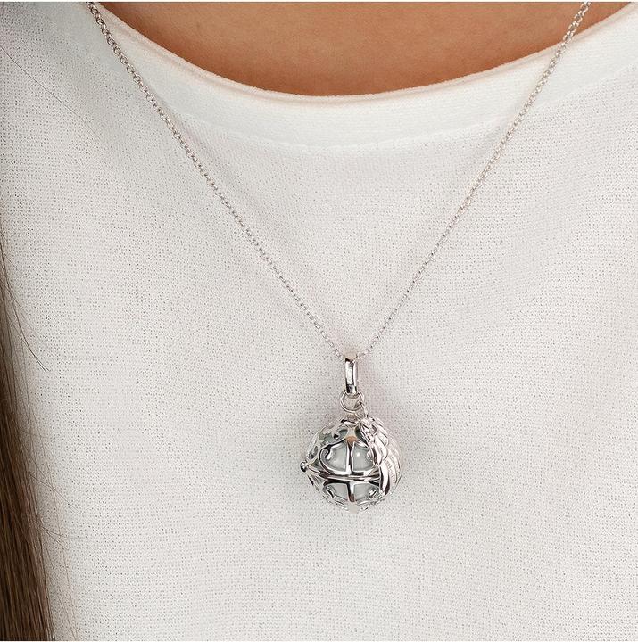 Immagine prodotto Engelsrufer Collana Angelcaller con palla canterina e ali in argento (Argento 925, Ottone, 45 - 50 cm)