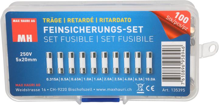 Produktbild Max Hauri Feinsicherungs-Set 10x10 Stk. (Feinsicherung, 0.63 A, Träge)