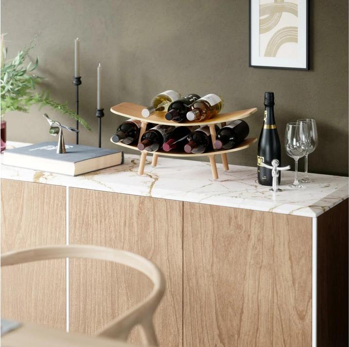 Actual product image Umbra 1018289-390 - VINOLA wine rack for 5 wine bottles. natural (43 x 9 x 26 cm, 5 Fl.)