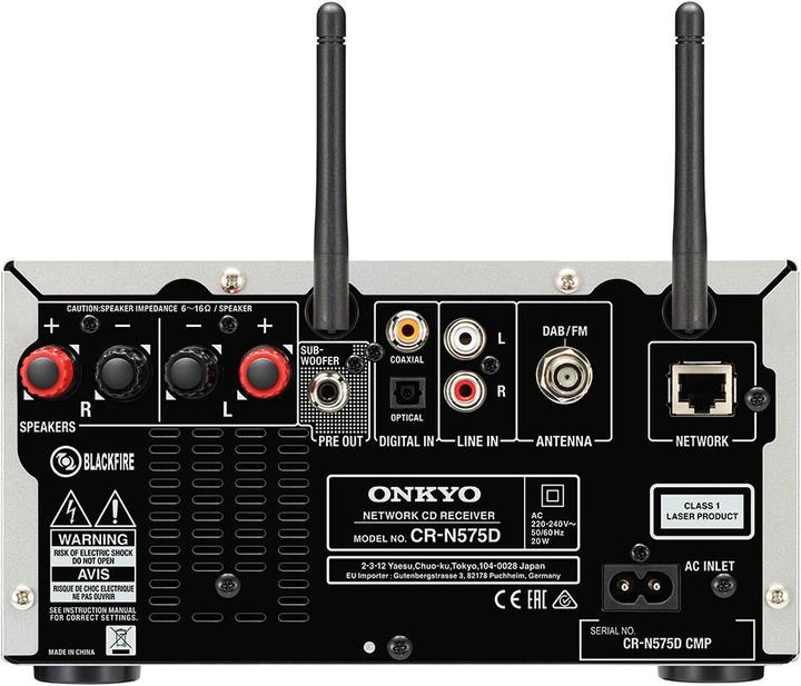 Produktbild Onkyo CS-N575D (CD Player, WLAN, Bluetooth, Multiroom, Airplay, Chromecast, Spotify Connect, 2x 20 W)
