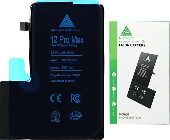 Produktbild NoName AKKU FÜR IPHONE 12 PRO MAX GEBROCHENES BMS 3687 mAh