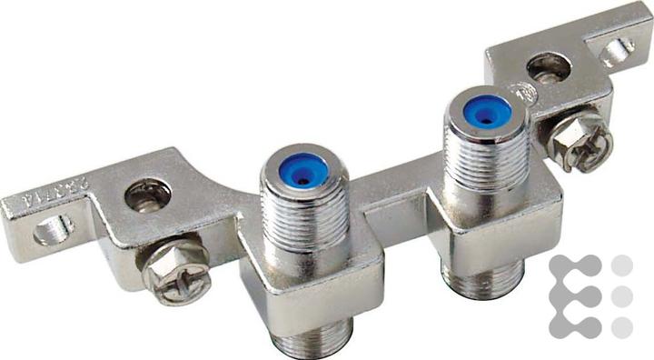 WISI 70605 "NB 02 F Potentialausgleich Block, 2-Fach Silber