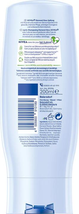 Produktbild NIVEA Diamond Gloss Spülung DUO (400 ml)