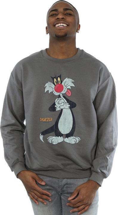 Actual product image Looney Tunes Mens Sylvester Distressed Sweatshirt (L)