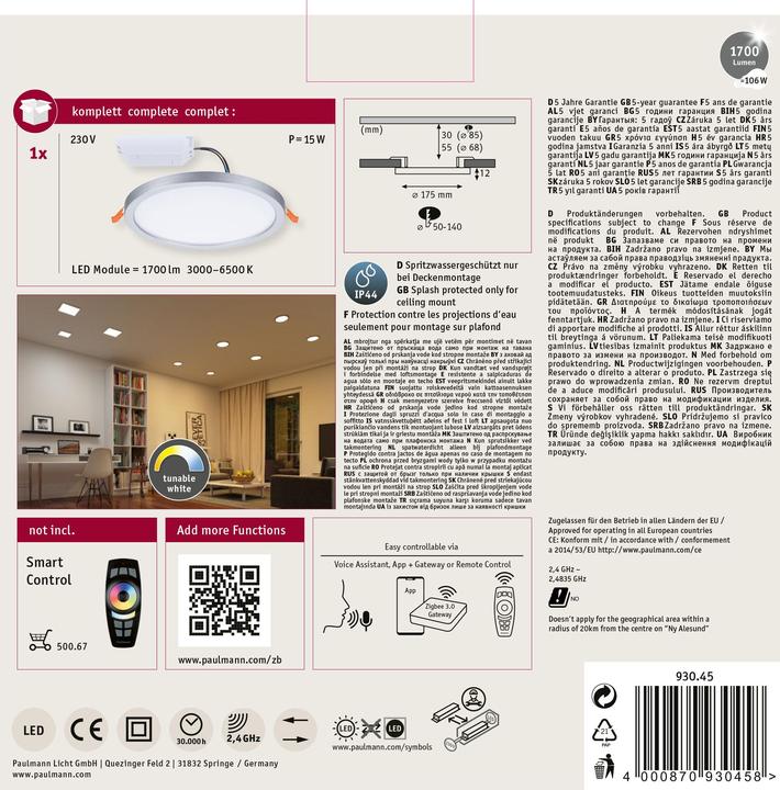 Actual product image Paulmann Luminaires Areo VariFit Tunable White (1200 lm)