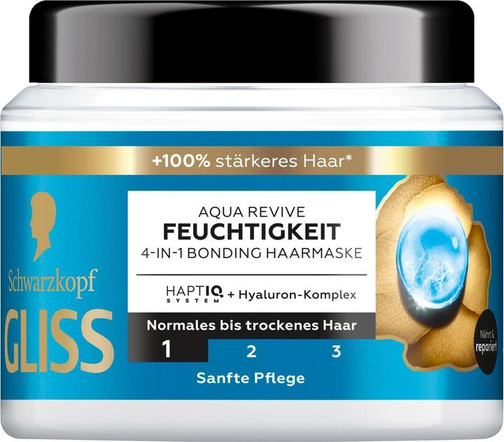 Gliss 4-in-1 Bonding Haarmaske Aqua Revive Feuchtigkeit 400ml (400 ml)