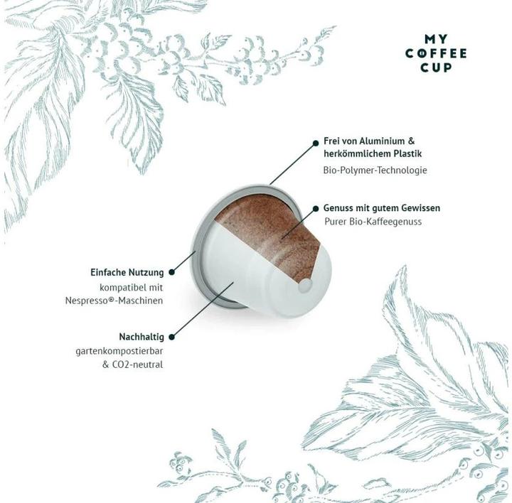 Produktbild My-Cups Kaffeekapseln Mega Box Bio Lungo Bellissimo 100 Stück (100 x Port.)