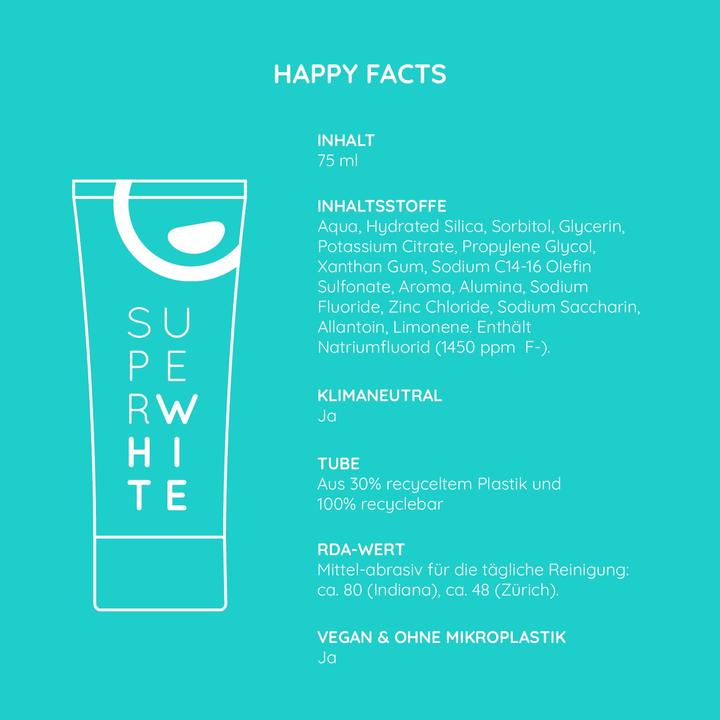 Actual product image happybrush Toothpaste SuperWhite, 75 ml (75 ml)