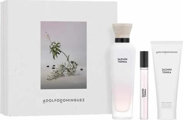 Adolfo Dominguez AD Jazmín Tonka Eau De Toilette Spray 120ml Set 3 Artikel (Eau de Toilette, 120 ml)