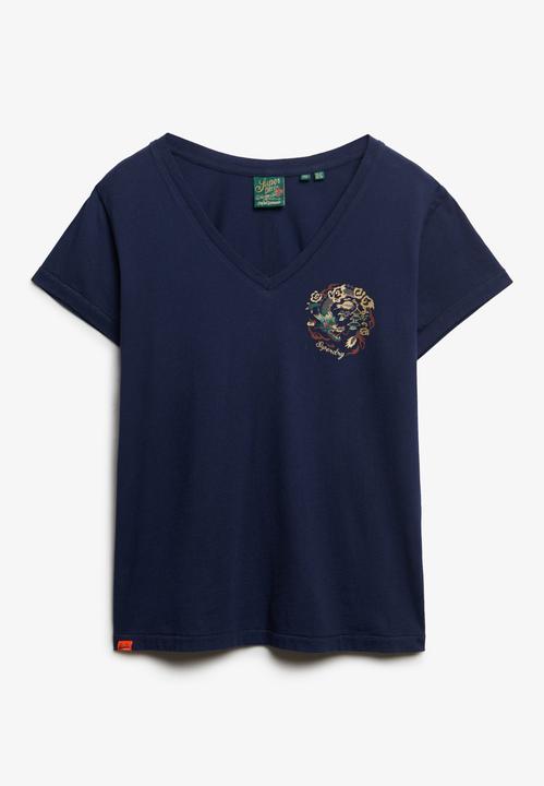 Actual product image Superdry Suika Metallic Relaxed Vee Tee (8)