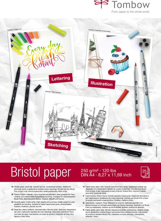 Produktbild Tombow Zeichenblock Bristol (A4, Blanko, Weicher Einband)