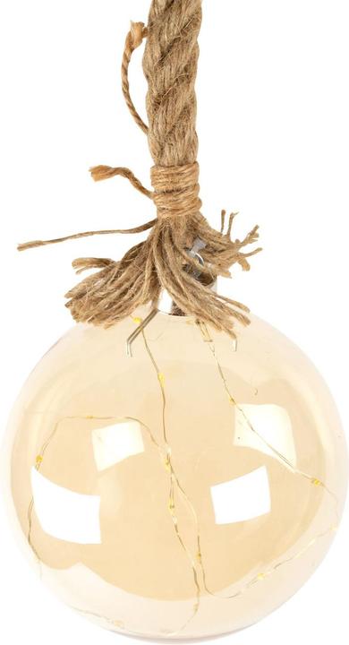 H & S Collection LED-Weihnachtskugel aus Glas mit Timer-Funktion, Ø 15 cm, warmweiss (1 -teilig)
