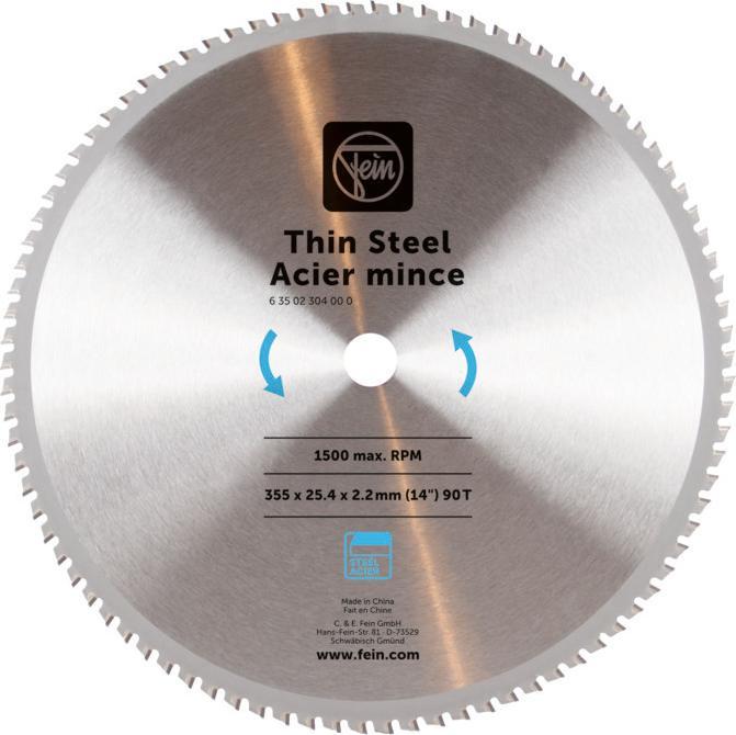 Produktbild Fein SÃ¤geblatt Flachstahl Ã˜355mm Z90 passend zu MKAS 355 MetallkappsÃ¤ge