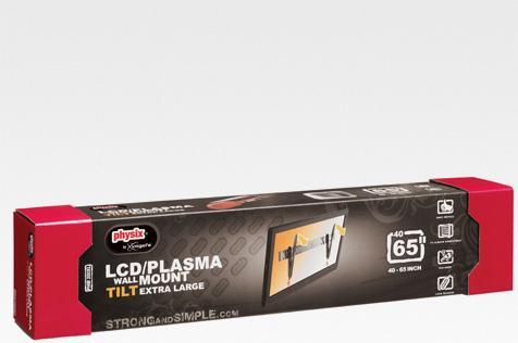 Actual product image Physix PHW-200XL, tilting wall mount for TVs up to 65". (Wall, 65", 45 kg)