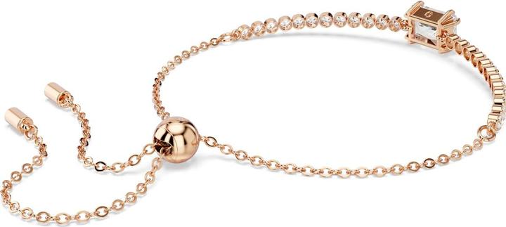 Actual product image Swarovski Matrix Tennis Armband Verschiedene Schliffe Weiss Roségold Legierungsschicht (Swarovski Metal)