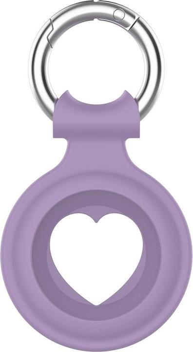 Screenguard Apple Airtag Liquid Silikon Heart Case mit Anhänger