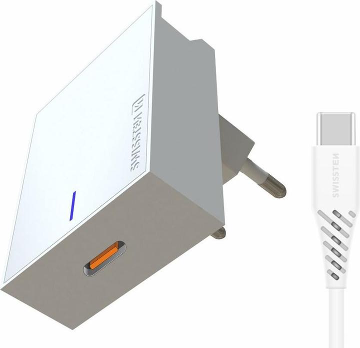 Actual product image Swissten USB Charger for Samsung Super Fast Charging 25W + Data Cable USB-C/USB-C 1.2 M (25 W)