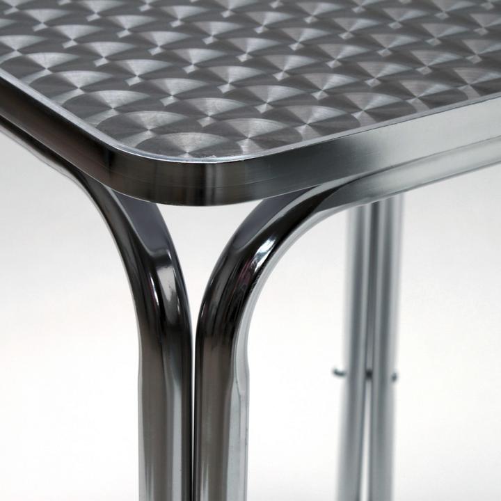 Image du produit Dema Alu Gartentisch Alutisch Edelstahltisch Beistelltisch Bistrotisch Tisch 80x80x70 (80 cm)