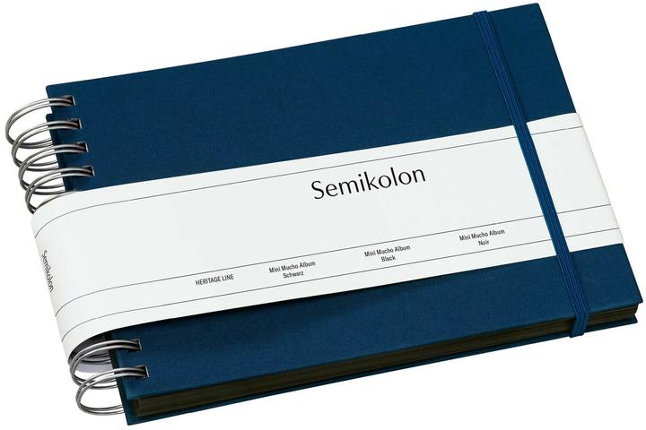 Produktbild Semikolon Fotoalbum Mini Mucho 25x16cm marineblau, Leinenbezug (10 x 15 cm, 9 x 13 cm)