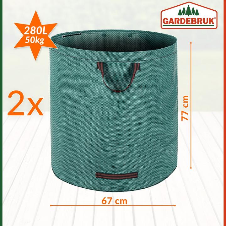 Immagine prodotto Deuba 2x sacchi per la spazzatura da giardino (280 l)