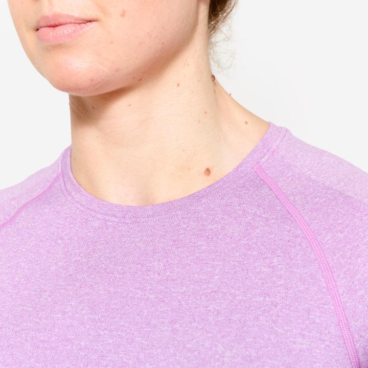 Actual product image Domyos T-Shirt Crop Top nahtloses Material - rosa (S)