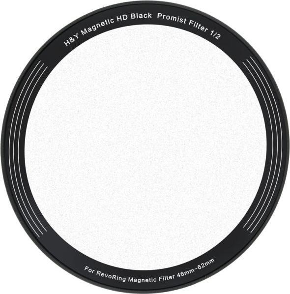 Actual product image H&Y Black Mist Magnetic 1/2 Clip-on Filter for REVORING 46-62mm (62 mm, Black Mist Filter)