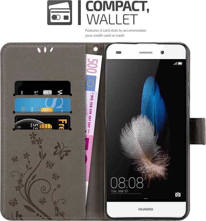 Image du produit Cadorabo Couverture du livre de fleurs (Huawei P8 Lite)