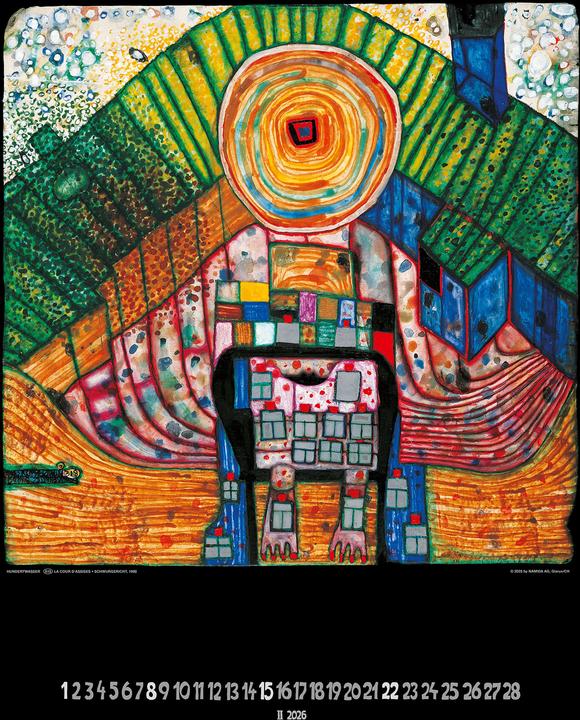 Produktbild Hundertwasser BILDKALENDER ART 49x65 (Harter Einband, Deutsch)